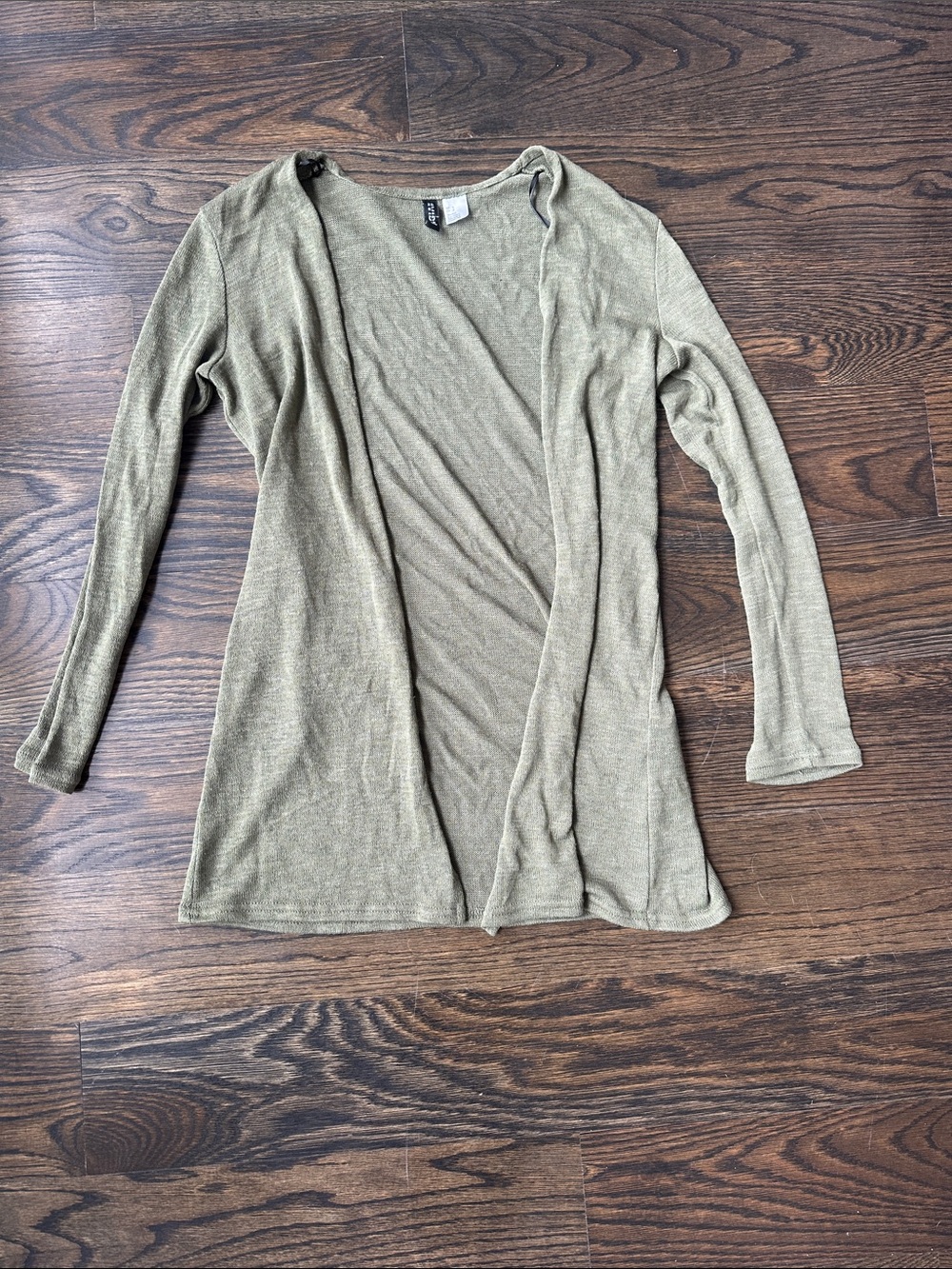 H&M Olive Green Open-Front Cardigan